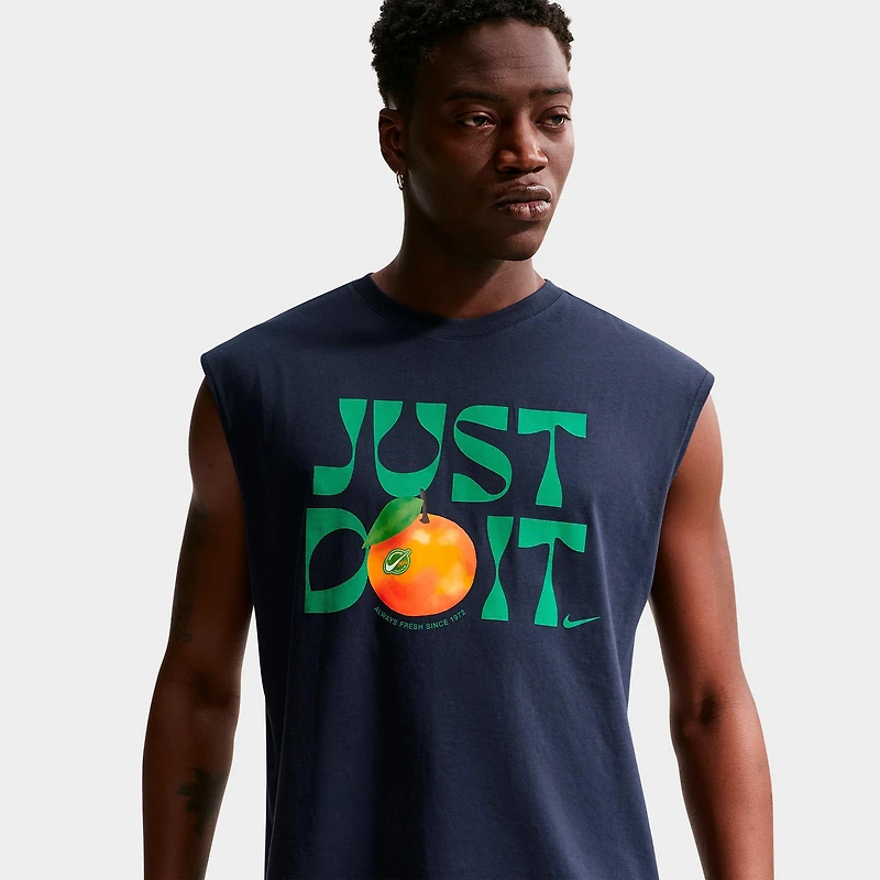 Men's Nike Sportswear JDI Orange Graphic Sleeveless T-Shirt