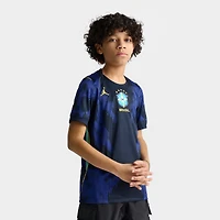 Big Kids' Jordan Brazil 26 Stadium Away Dri-FIT Replica Soccer Jersey