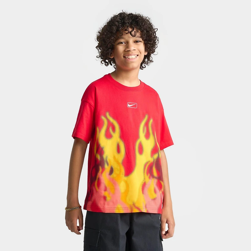 Boys' Big Kids' Nike Sportswear M90 Flame T-Shirt