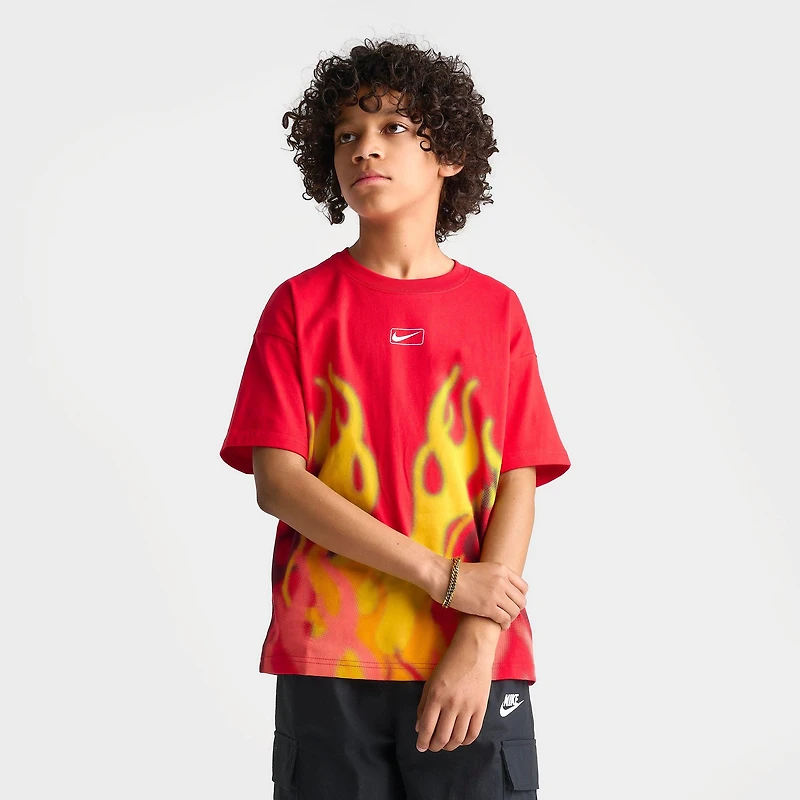 Boys' Big Kids' Nike Sportswear M90 Flame T-Shirt