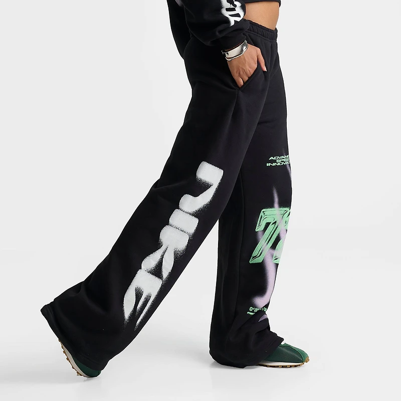 Women's Nike Studio Fleece Medium-Weight Oversized Straight-Leg Graphic Pants