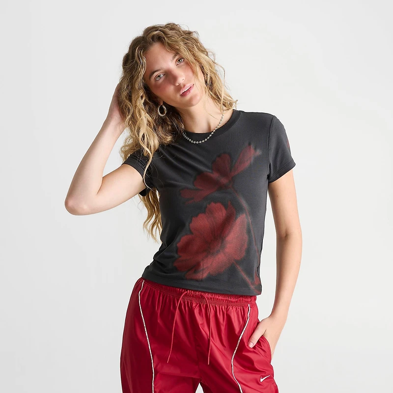 Women's Nike Sportswear Floral Cropped Baby T-Shirt