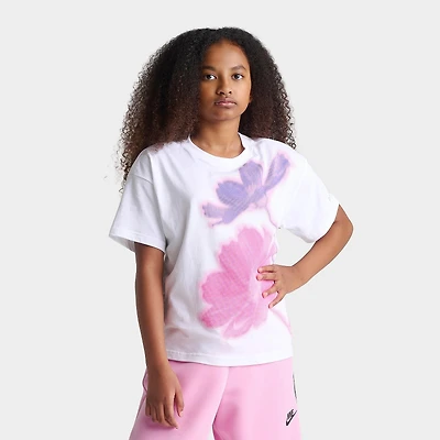 Girls' Big Kids' Nike Sportswear Essentials Floral Boyfriend T-Shirt