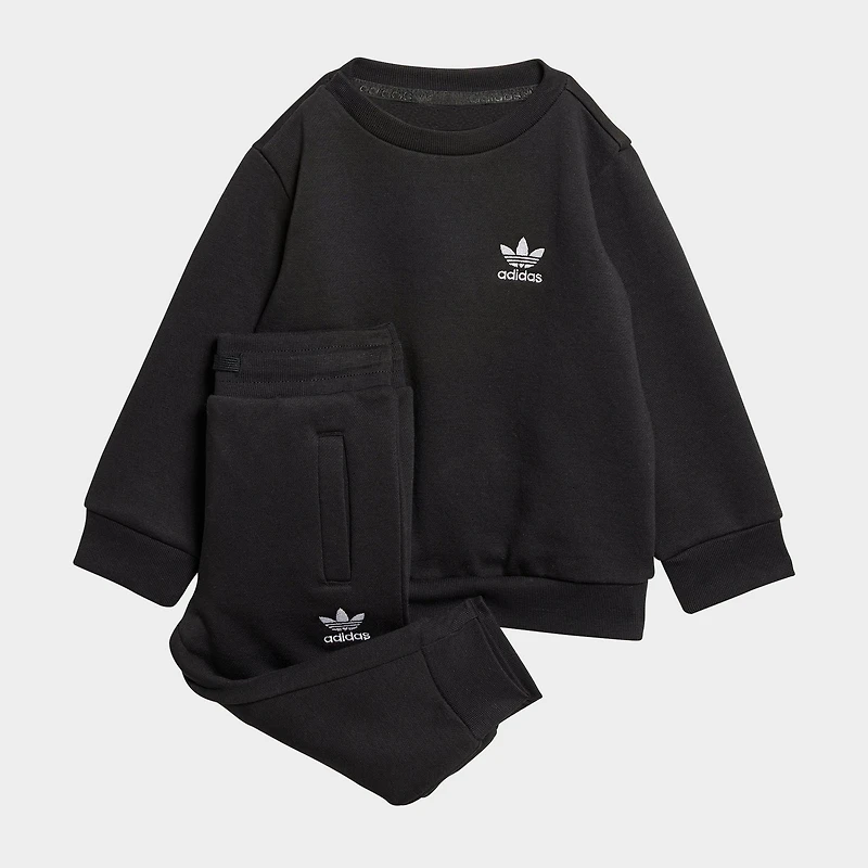 Infant and Toddler adidas Originals Trefoil Crewneck Sweater Jogger Pants Set