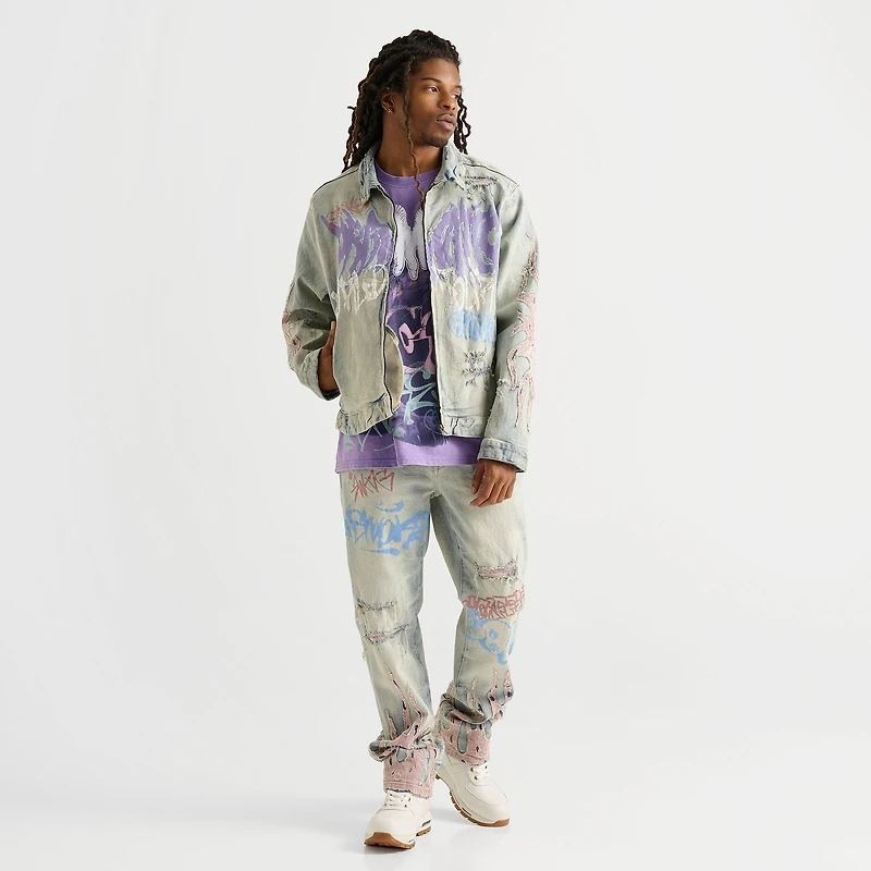 Men's Smoke Rise Dystopia Panther Denim Jacket