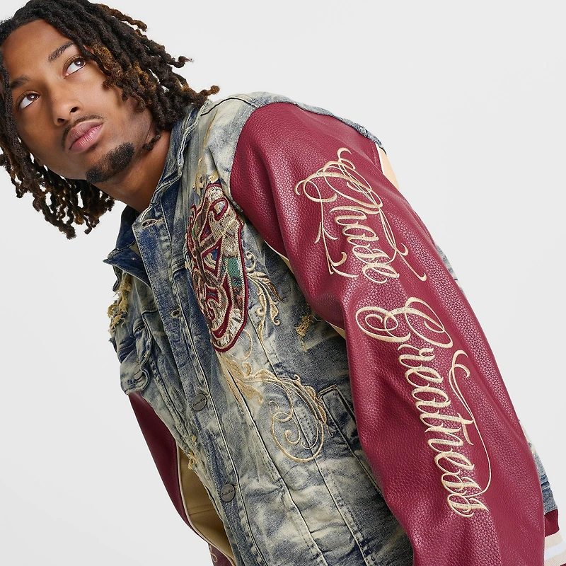 Men's Smoke Rise Academy Denim Varsity Jacket
