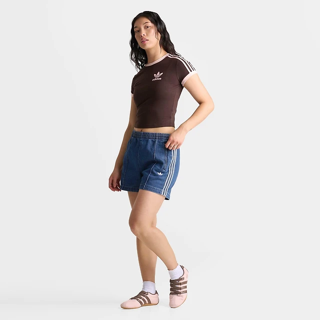 Women's adidas Originals adicolor Firebird Denim Shorts