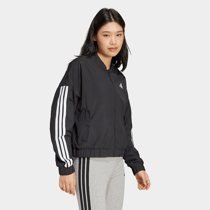 Women's adidas Sportswear Essentials 3-Stripes Lifestyle Woven Bomber Jacket