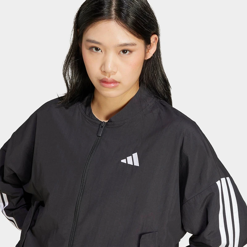 Women's adidas Sportswear Essentials 3-Stripes Lifestyle Woven Bomber Jacket