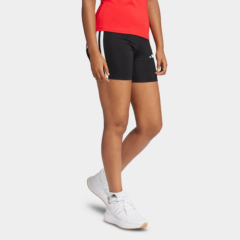 Women's adidas Essentials 3-Stripes High-Waisted Biker Shorts