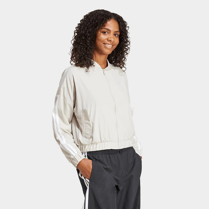 Women's adidas Sportswear Essentials 3-Stripes Lifestyle Woven Bomber Jacket