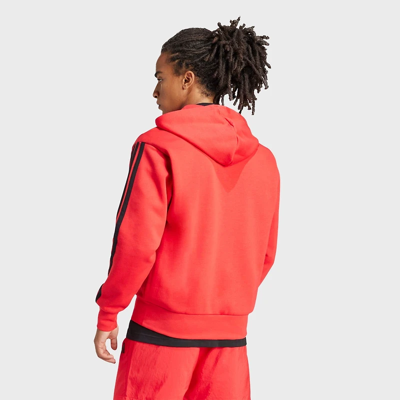 Men's adidas Essentials 3-Stripes Fleece Full-Zip Hoodie