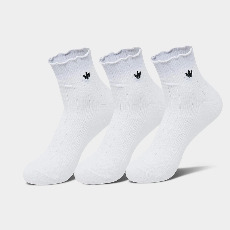 Women's adidas Originals Ruffle Quarter Socks (3-Pack)