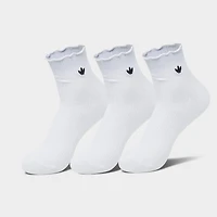 Women's adidas Originals Ruffle Quarter Socks (3-Pack)