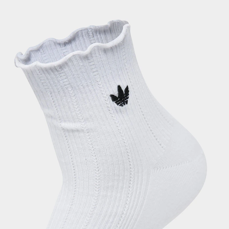 Women's adidas Originals Ruffle Quarter Socks (3-Pack)