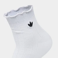 Women's adidas Originals Ruffle Quarter Socks (3-Pack)