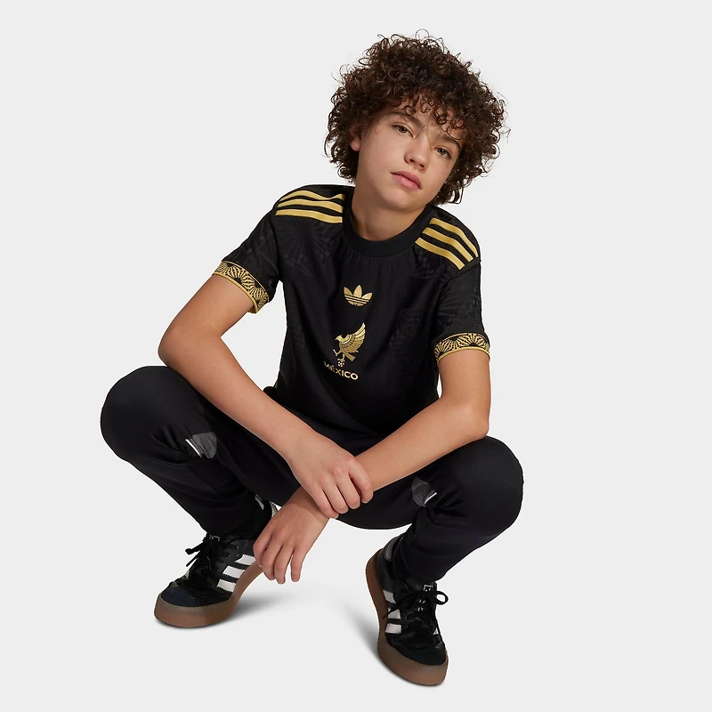 Big Kids' adidas Originals Mexico 2025 Gold Soccer Jersey