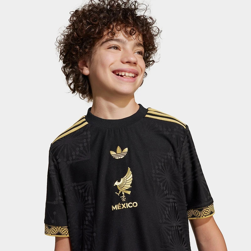 Big Kids' adidas Originals Mexico 2025 Gold Soccer Jersey