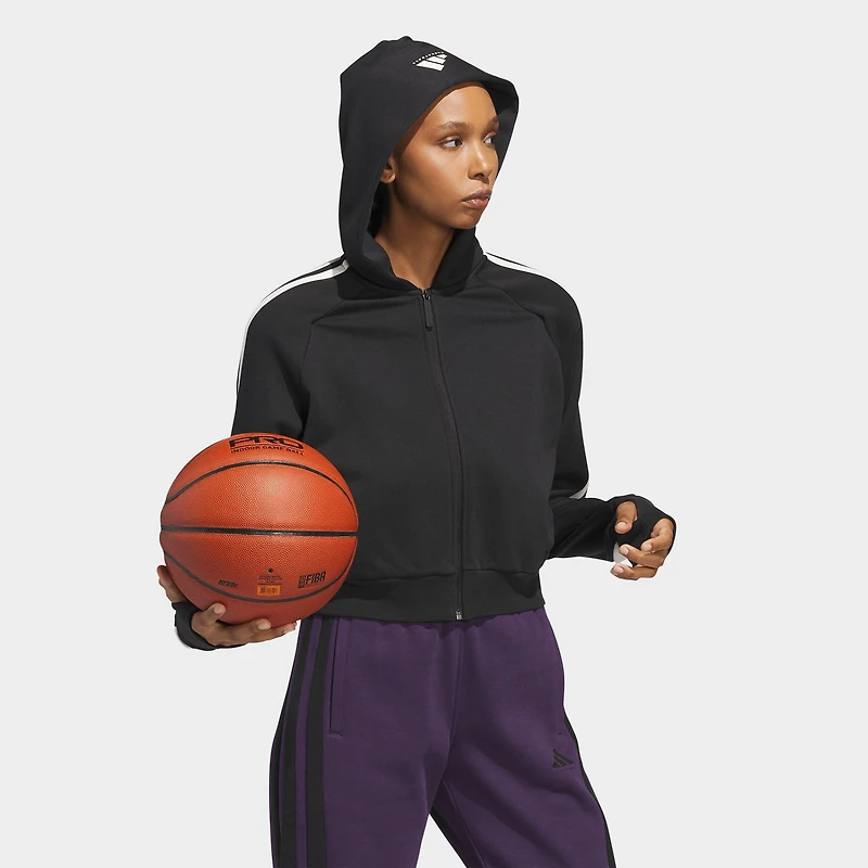 Women's adidas Cropped Basketball Hoodie