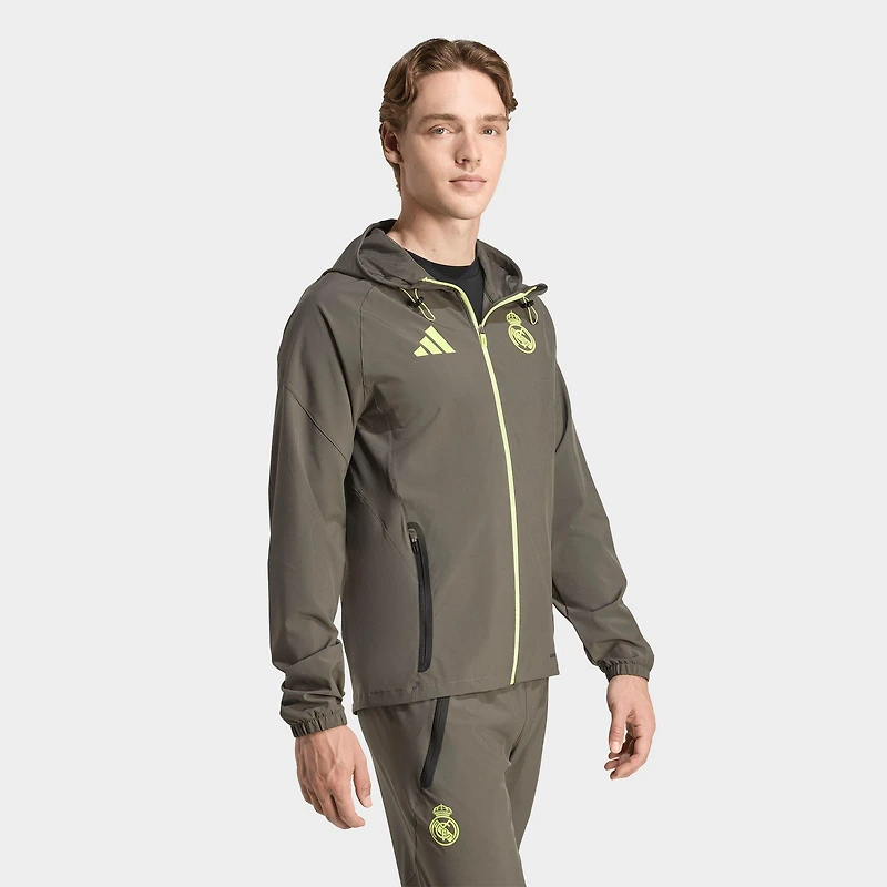 Men's adidas Real Madrid Tiro 25 Competition Vis Tech Travel Jacket