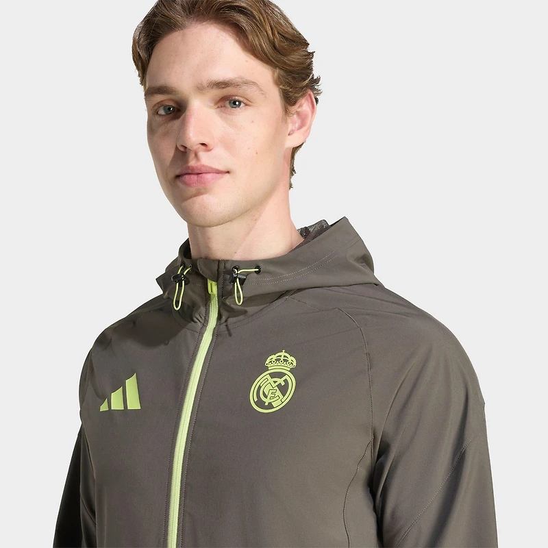 Men's adidas Real Madrid Tiro 25 Competition Vis Tech Travel Jacket