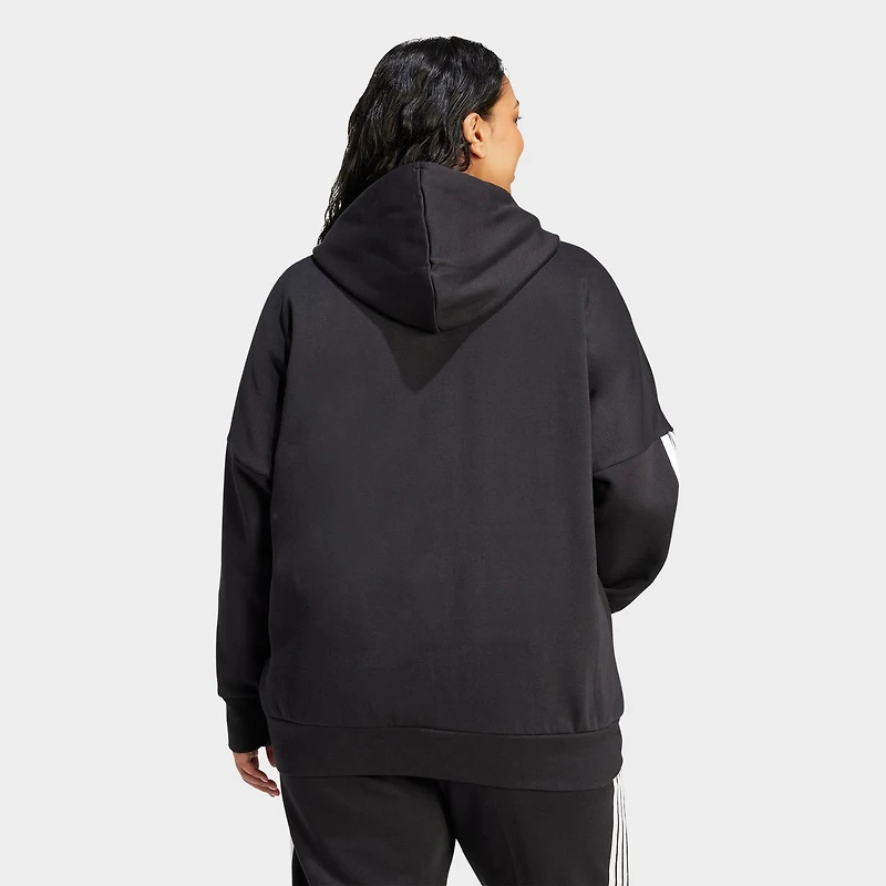 Women's adidas Essentials 3-Stripes Fleece Full-Zip Hoodie (Plus Size)