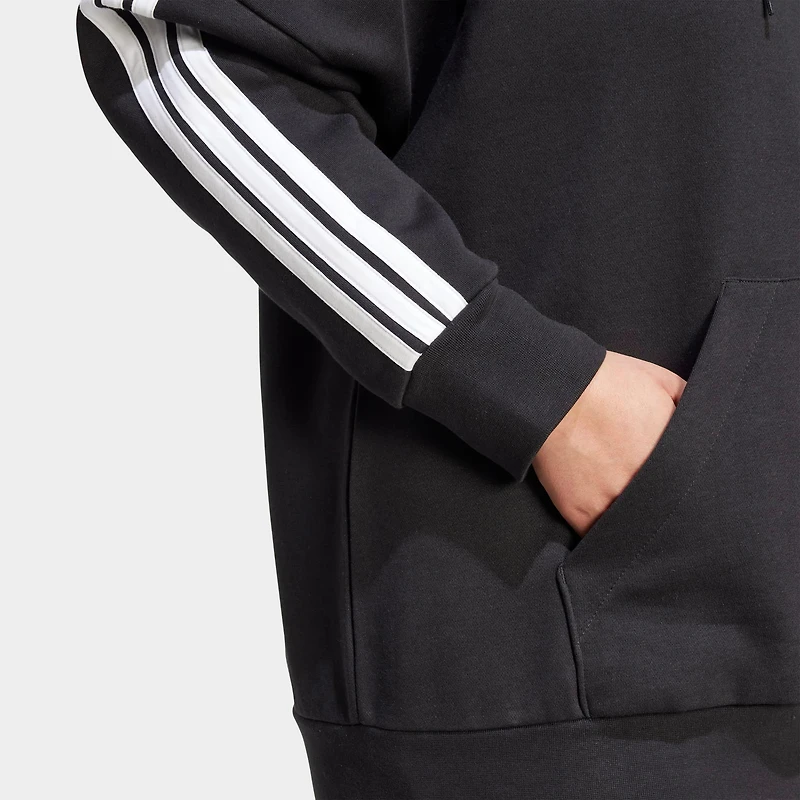 Women's adidas Essentials 3-Stripes Fleece Full-Zip Hoodie (Plus Size)