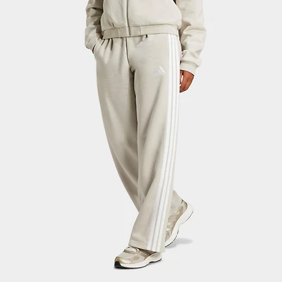 Women's adidas Essentials 3-Stripes Fleece Open Hem Pants