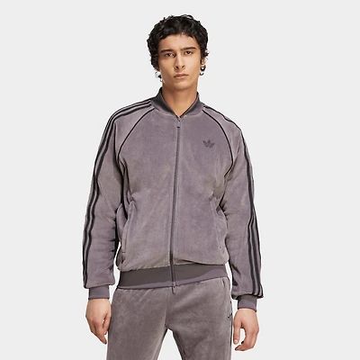 Men's adidas Originals SST adicolor Velour Track Top