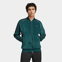 Men's adidas Originals SST adicolor Velour Track Top