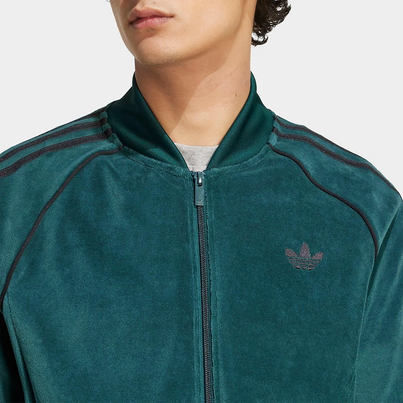 Men's adidas Originals SST adicolor Velour Track Top