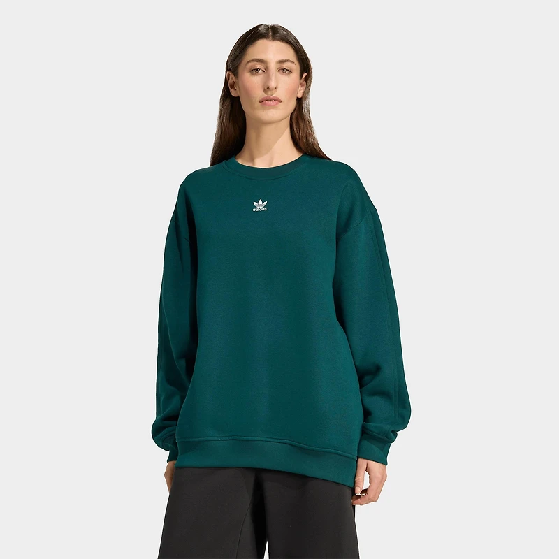 Women's adidas Originals Essentials Fleece Long Oversized Crewneck Sweatshirt
