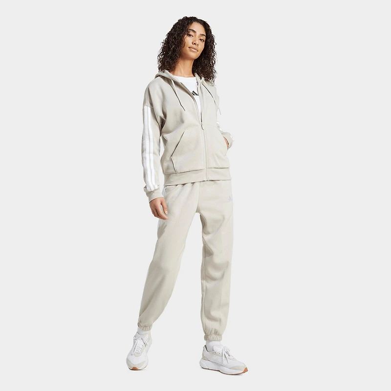 Women's adidas Essentials 3-Stripes Fleece Full-Zip Hoodie