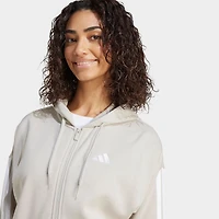 Women's adidas Essentials 3-Stripes Fleece Full-Zip Hoodie