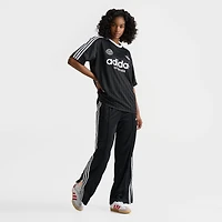 Women's adidas Originals 3 Stripes Oversized Soccer Jersey T-Shirt