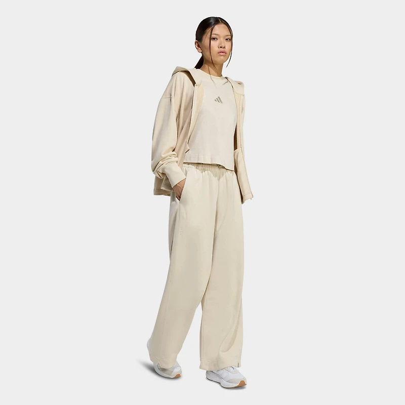 Women's adidas All SZN Fleece Loose Wide-Leg Pants
