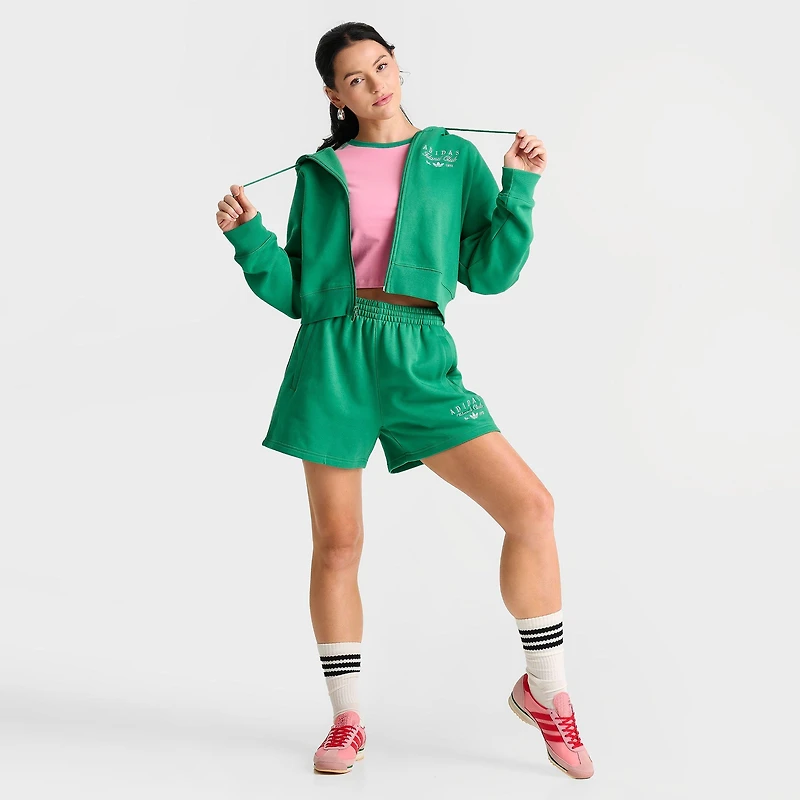 Women's adidas Originals Island Cropped Full-ZIp Hoodie