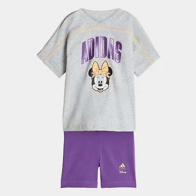 Infant and Girls' Toddler adidas x Disney Minnie Mouse T-Shirt Bike Shorts Set
