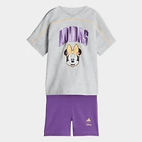 Infant and Girls' Toddler adidas x Disney Minnie Mouse T-Shirt Bike Shorts Set