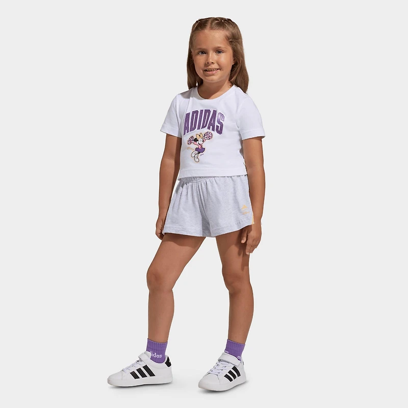 Toddler and Little Girls' adidas x Disney Minnie Mouse T-Shirt Shorts Set