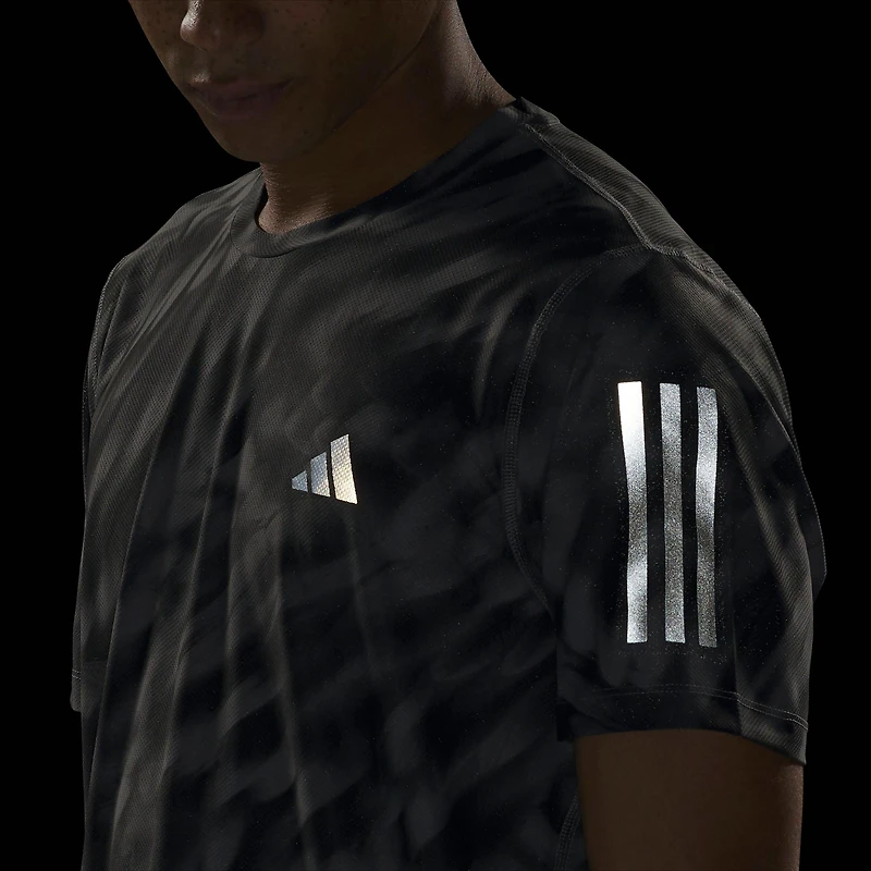 Men's adidas Own The Run Allover Print T-Shirt