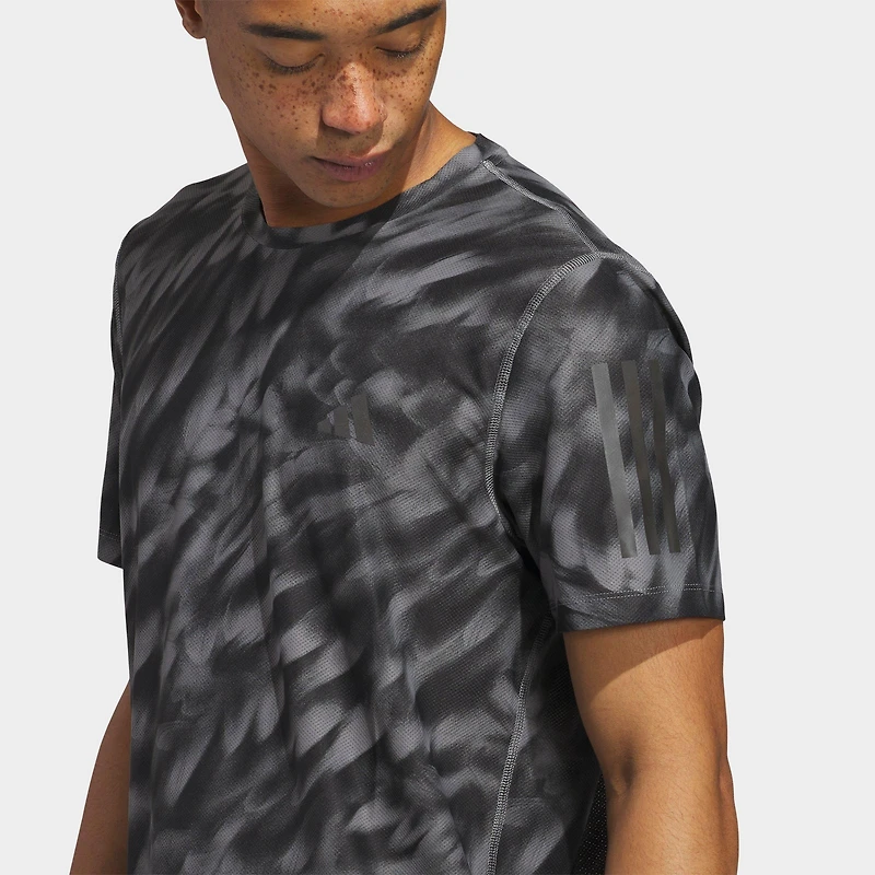 Men's adidas Own The Run Allover Print T-Shirt
