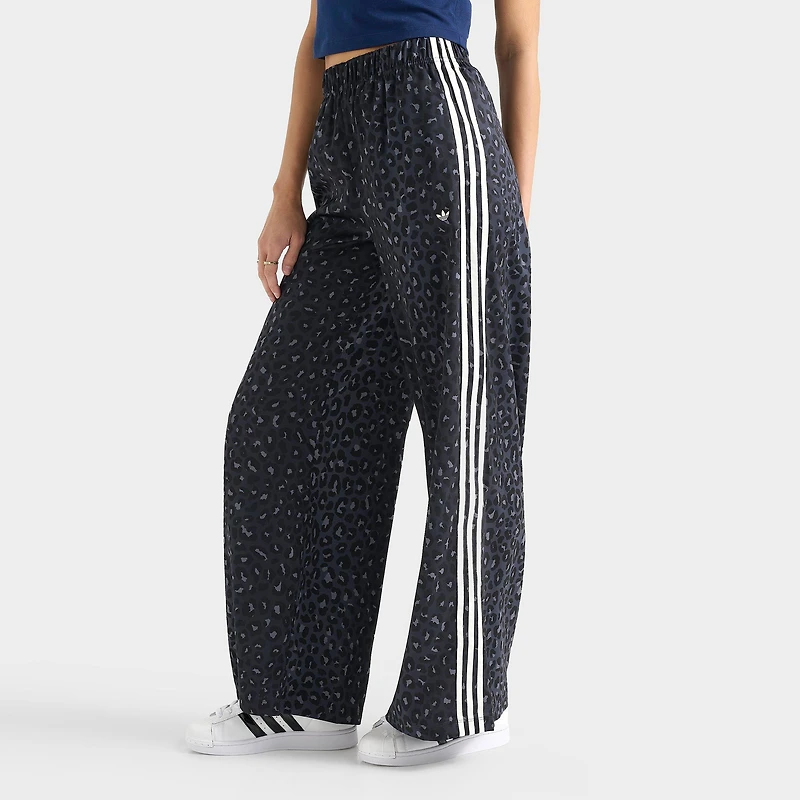 Women's adidas Originals Leopard Wide-Leg Satin Pants
