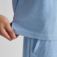 Men's adidas Originals Trefoil Essentials Waffle Zip Polo Shirt