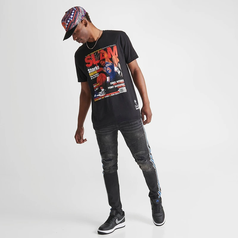 Men's Mitchell & Ness Slam Magazine John Starks Cover Graphic T-Shirt