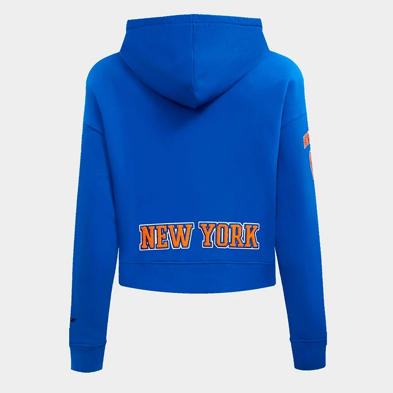 Women's Pro Standard New York Knicks NBA Classic Fleece Cropped Pullover Hoodie