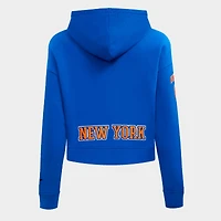 Women's Pro Standard New York Knicks NBA Classic Fleece Cropped Pullover Hoodie