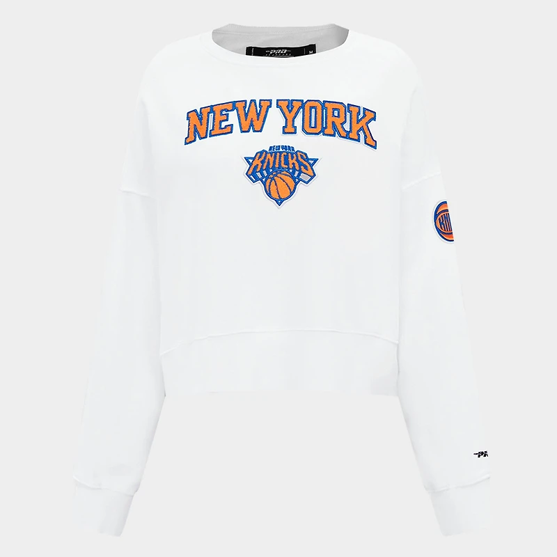 Women's Pro Standard New York Knicks NBA Classic Fleece Crewneck Sweatshirt