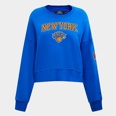 Women's Pro Standard New York Knicks NBA Classic Fleece Crewneck Sweatshirt