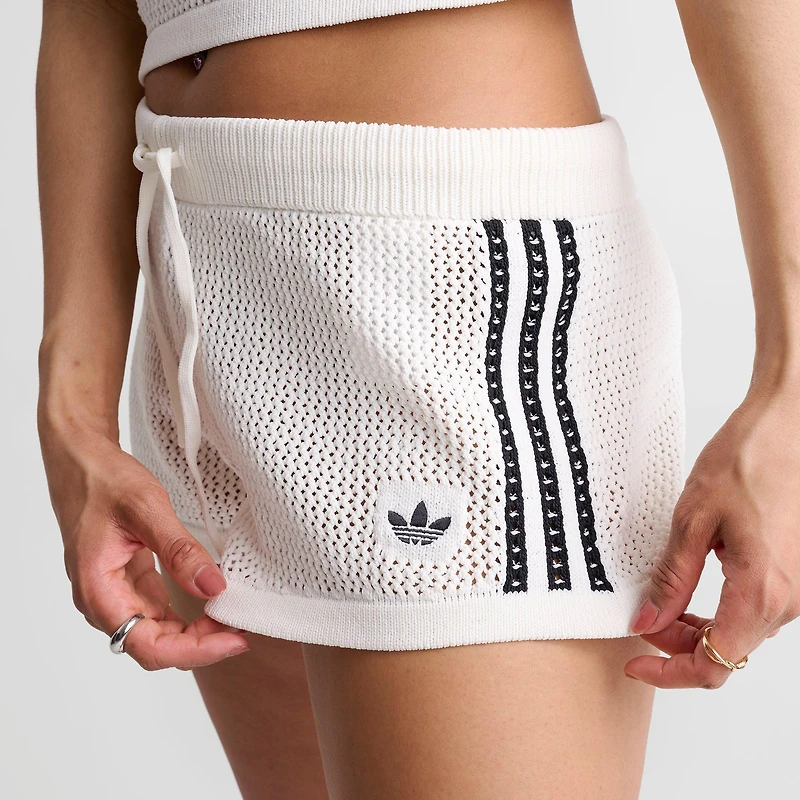 Women's adidas Originals Knitted Crochet Shorts